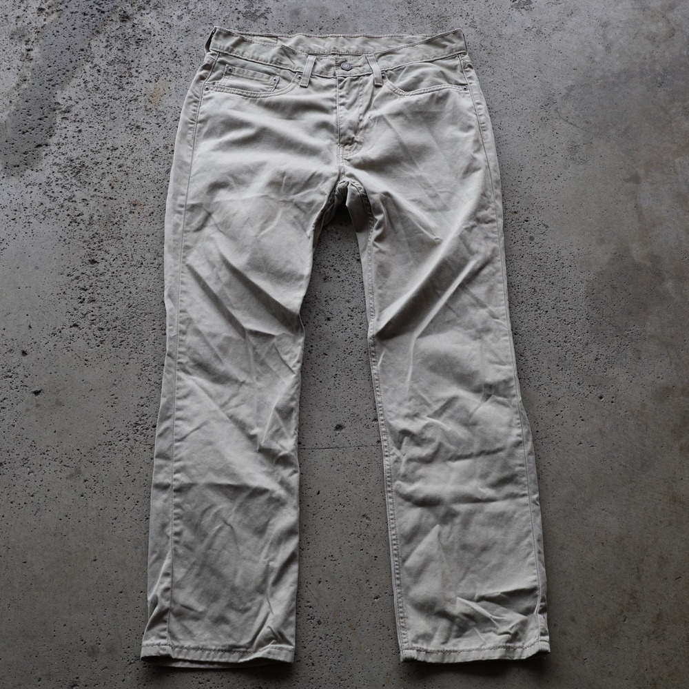 Levi's 514 Straight Twill Jeans Mens Size 32x30 Tan Khaki Pants 100% Cotton